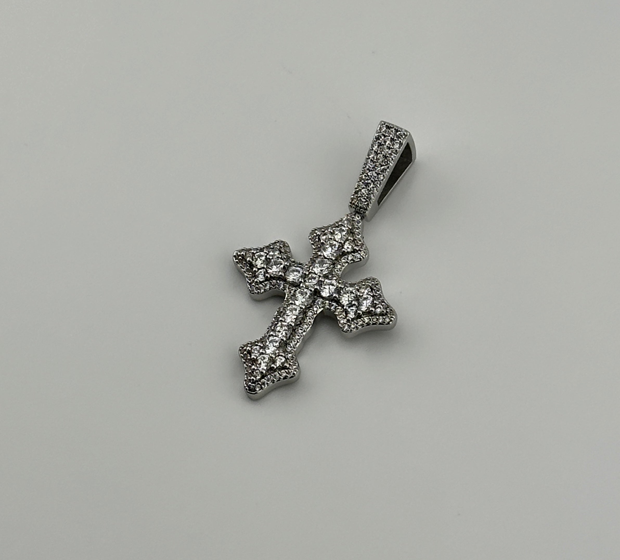 Iced Celtic Cross (Silver)