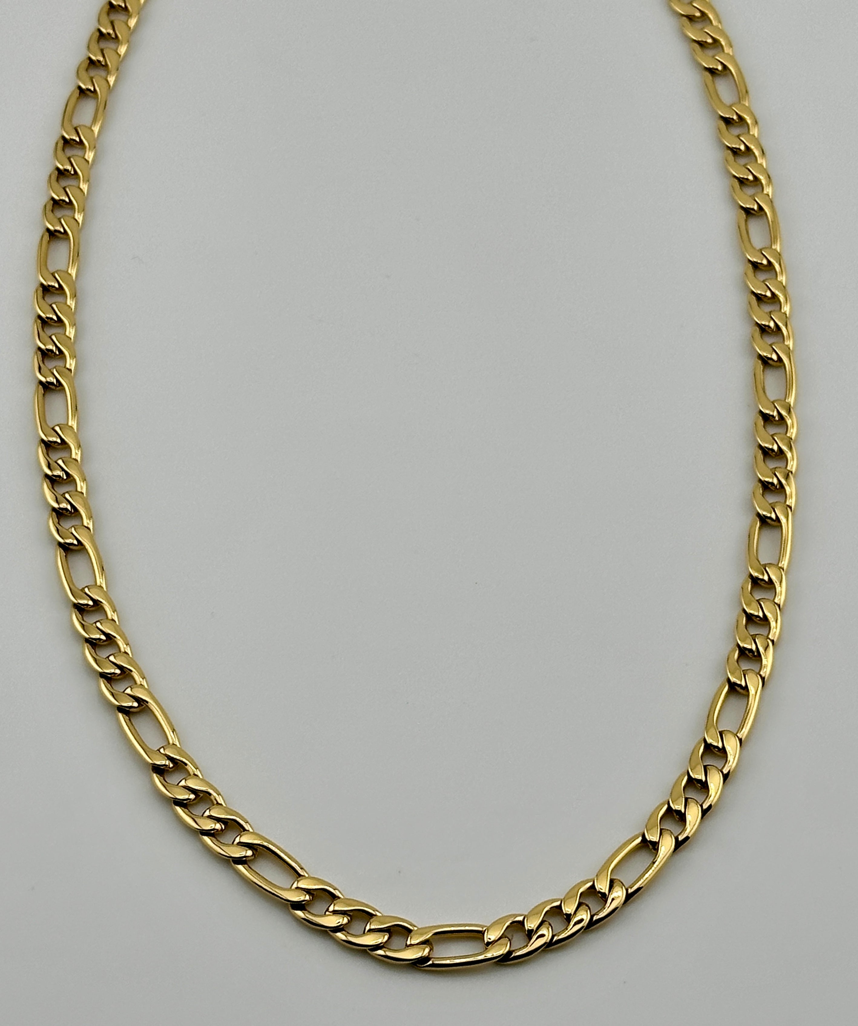 Figaro Gold 7mm Chain