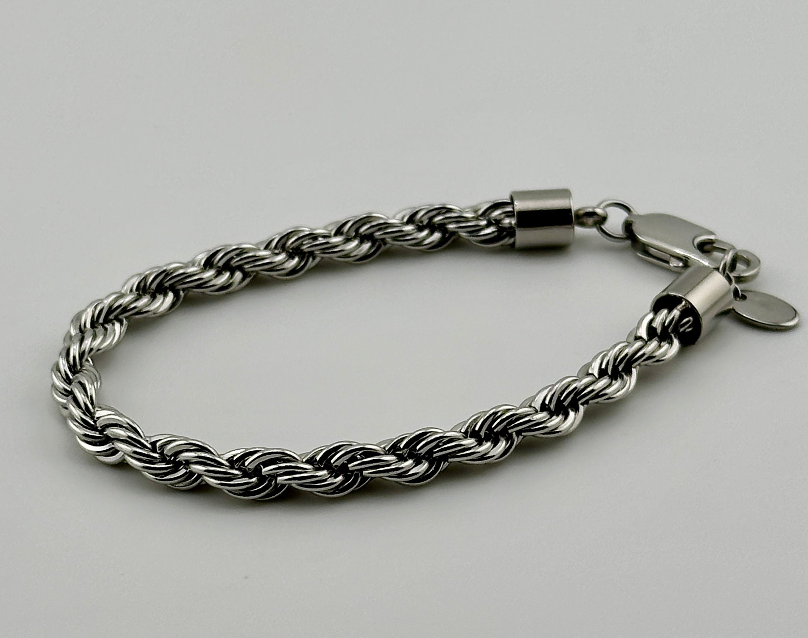Rope Silver 6mm Bracelet