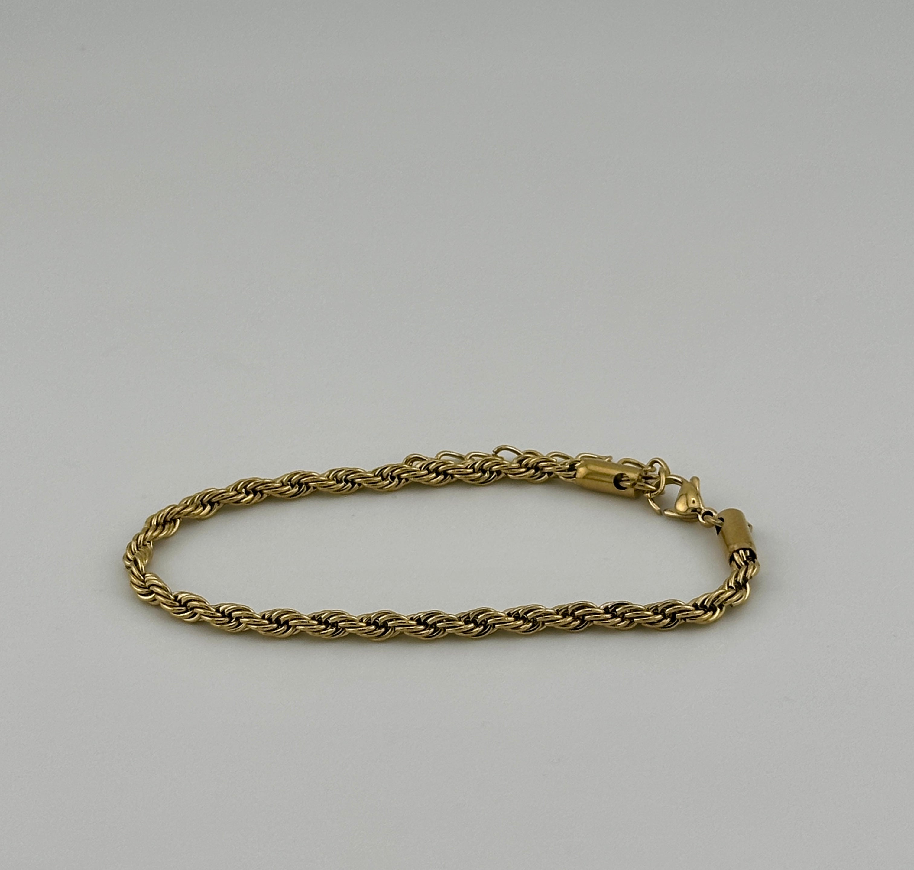 Rope Gold 4mm Bracelet