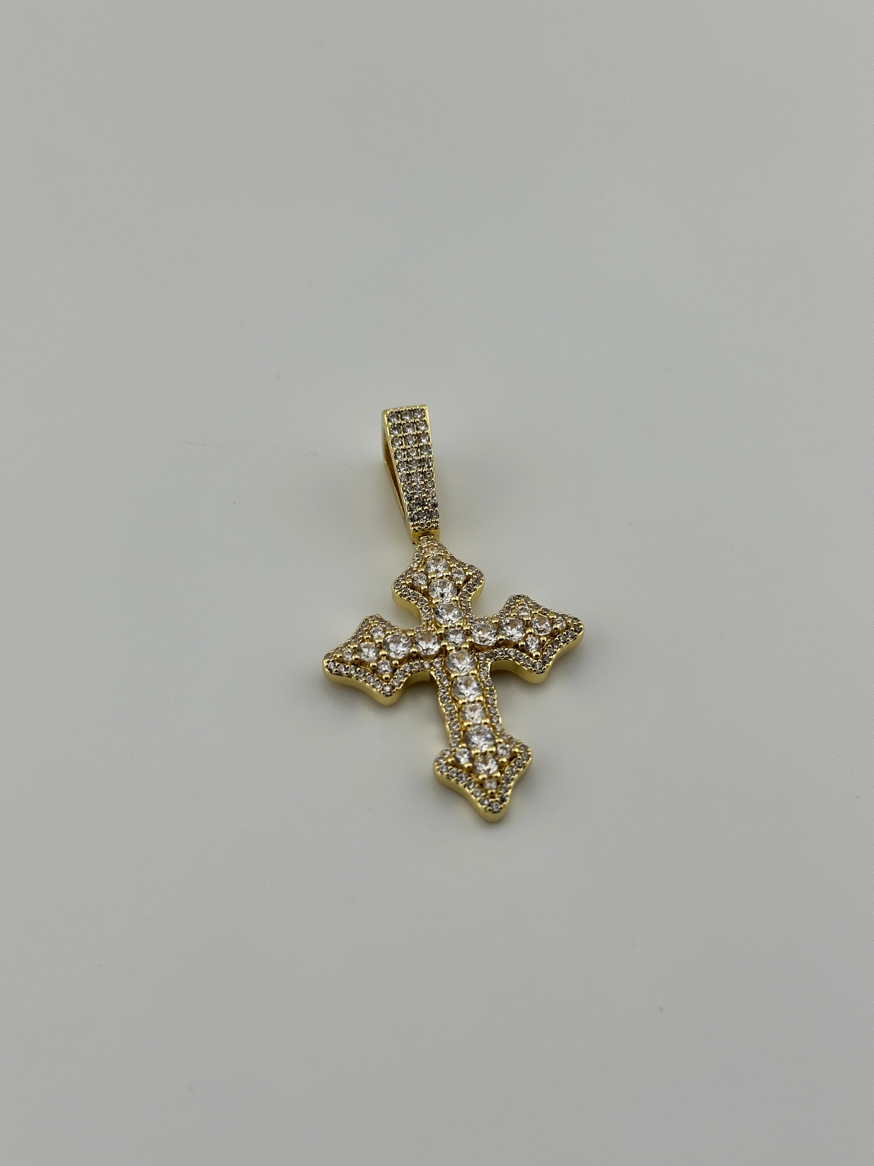 Iced Celtic Cross (Gold)