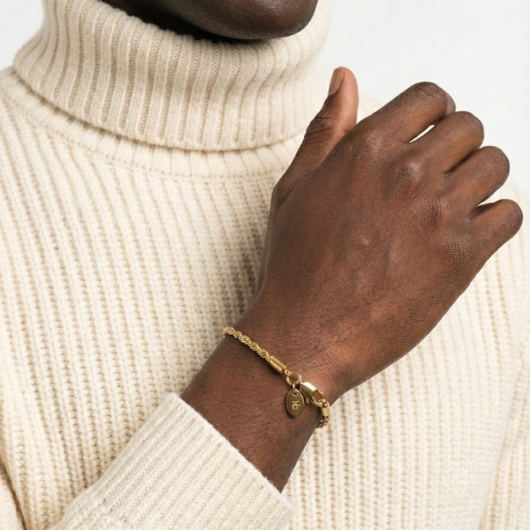Rope Gold 3mm Bracelet