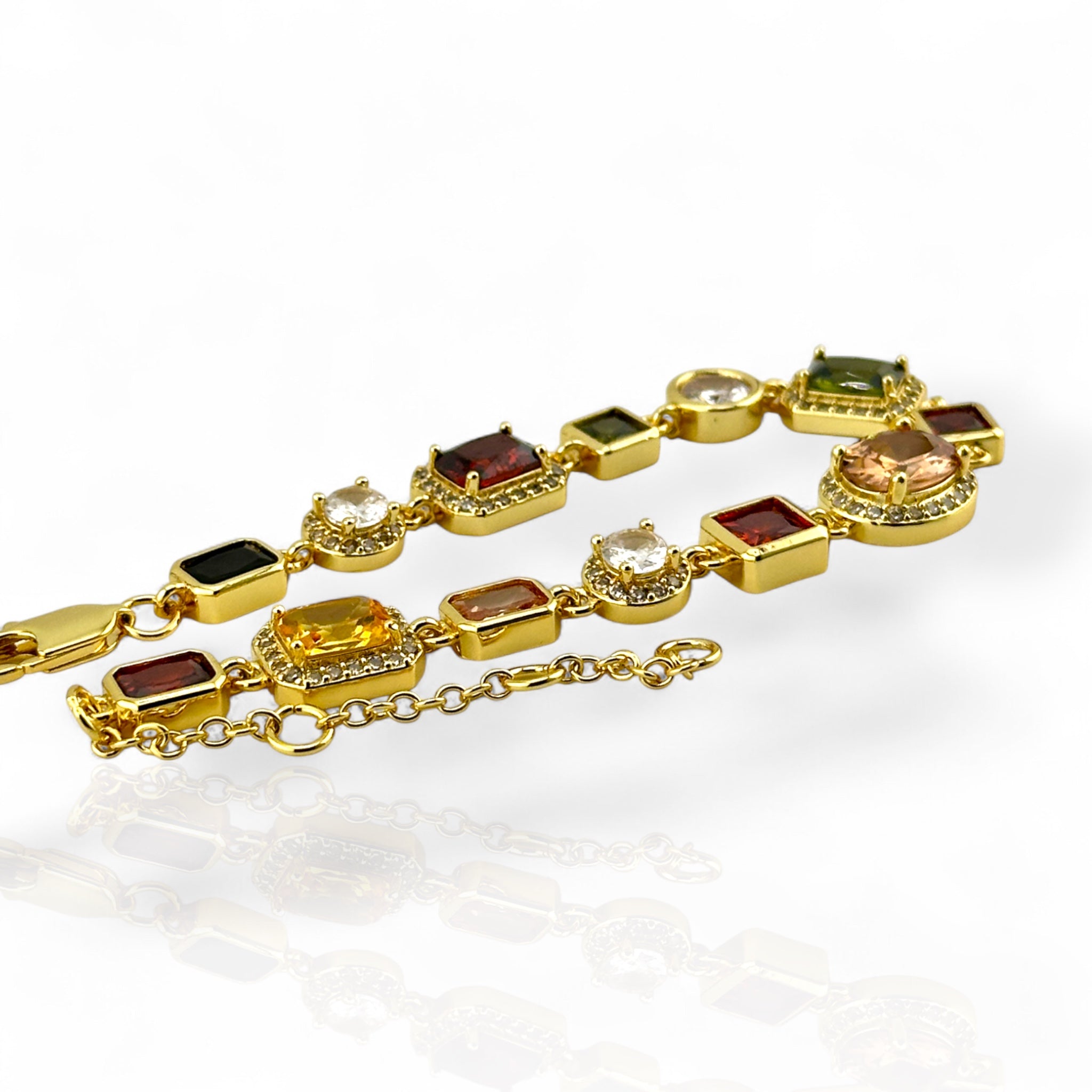 Gemstone Classic Bracelet 10mm (Gold)