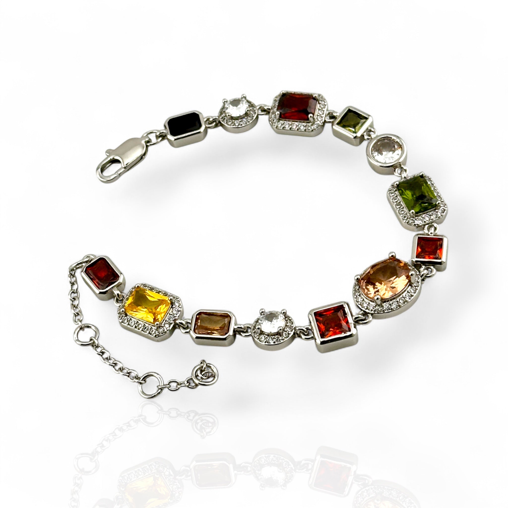 Gemstone Classic Bracelet 10mm (Silver)