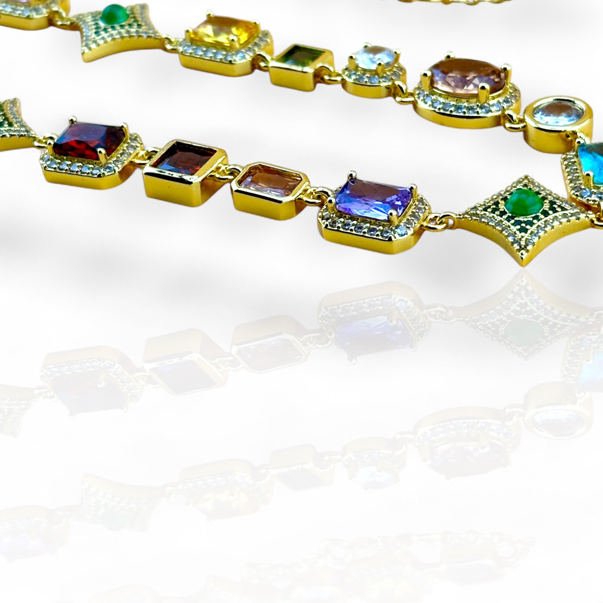 Gemstone Star Necklace 10mm (Gold)