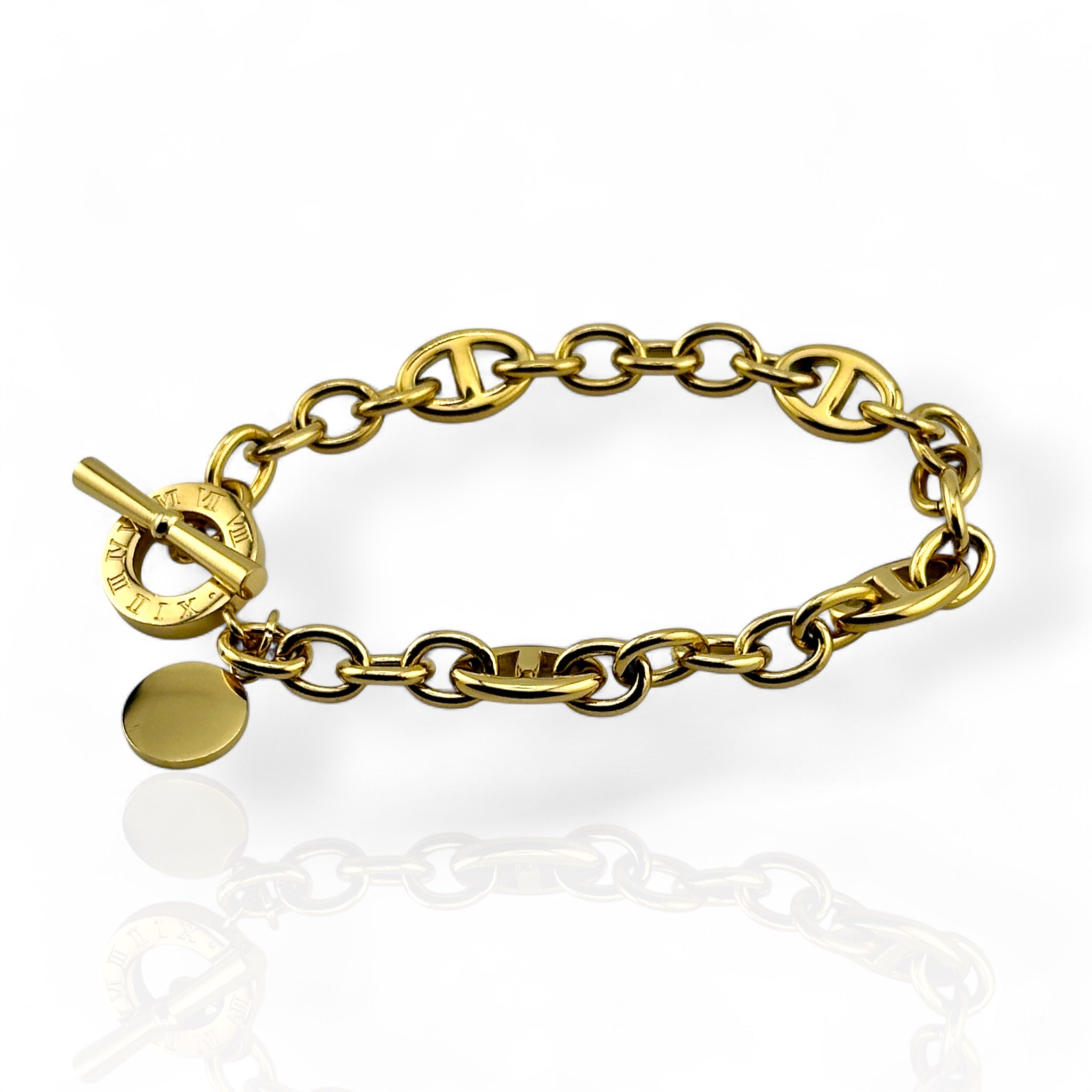 Cable & Marina Gold 8mm Bracelet