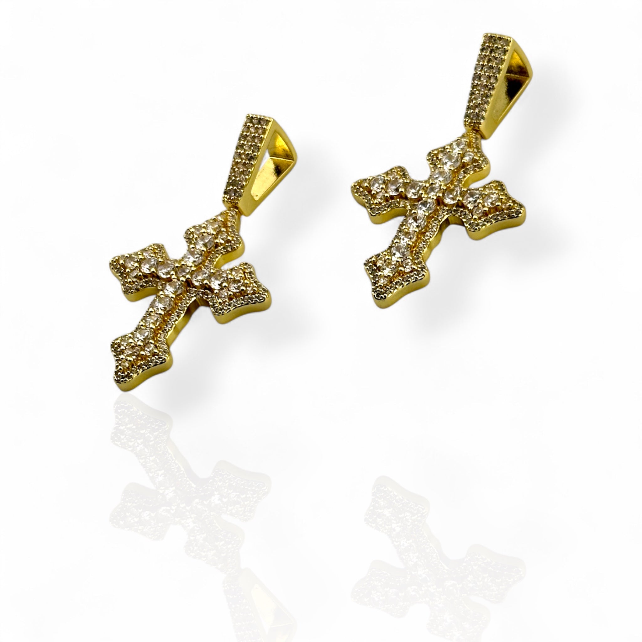 Iced Celtic Cross (Gold)