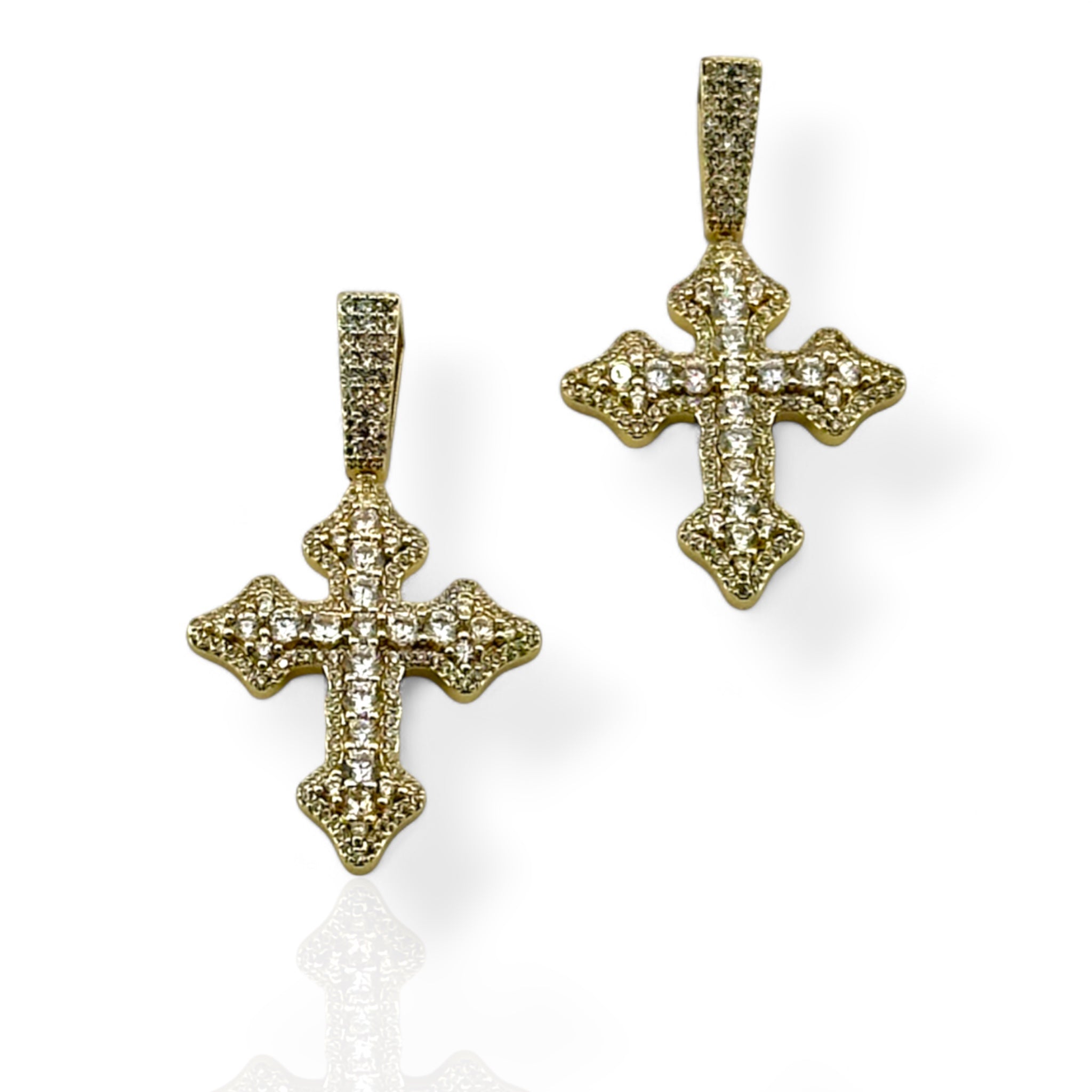 Iced Celtic Cross (Gold)