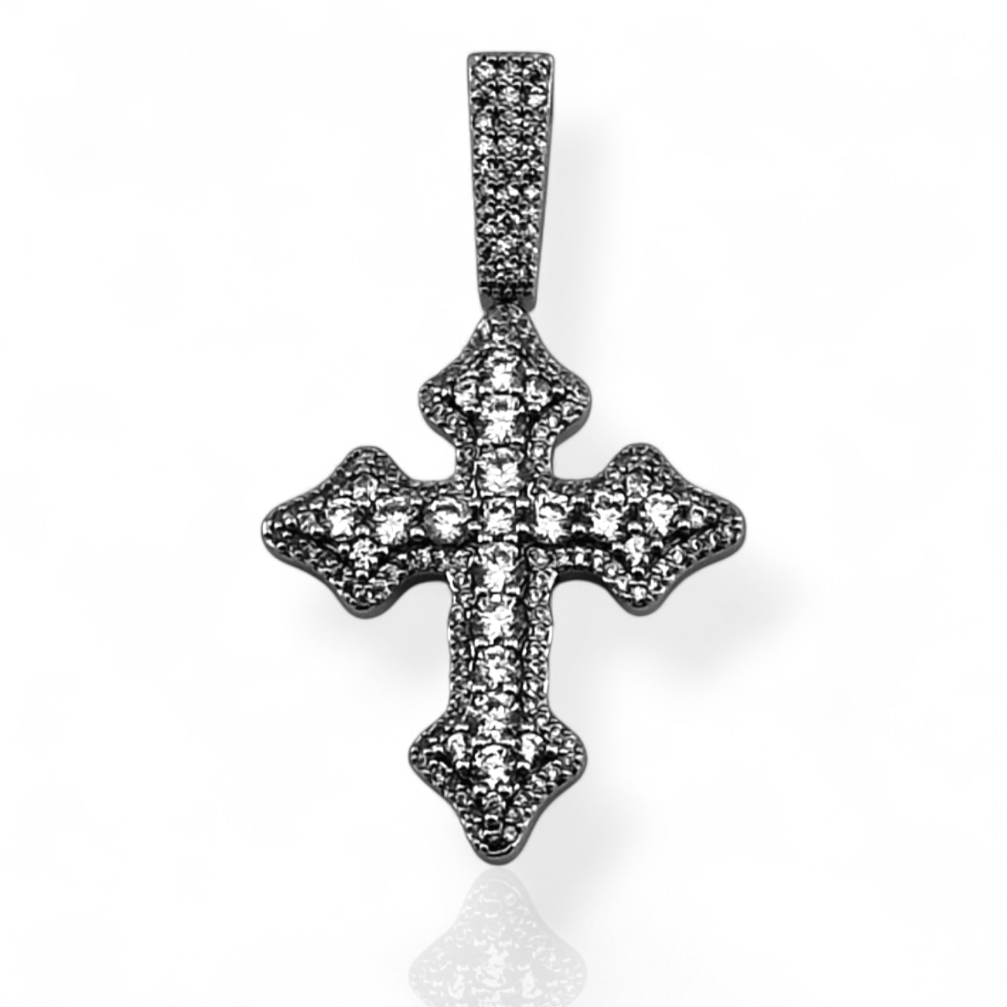 Iced Celtic Cross (Silver)