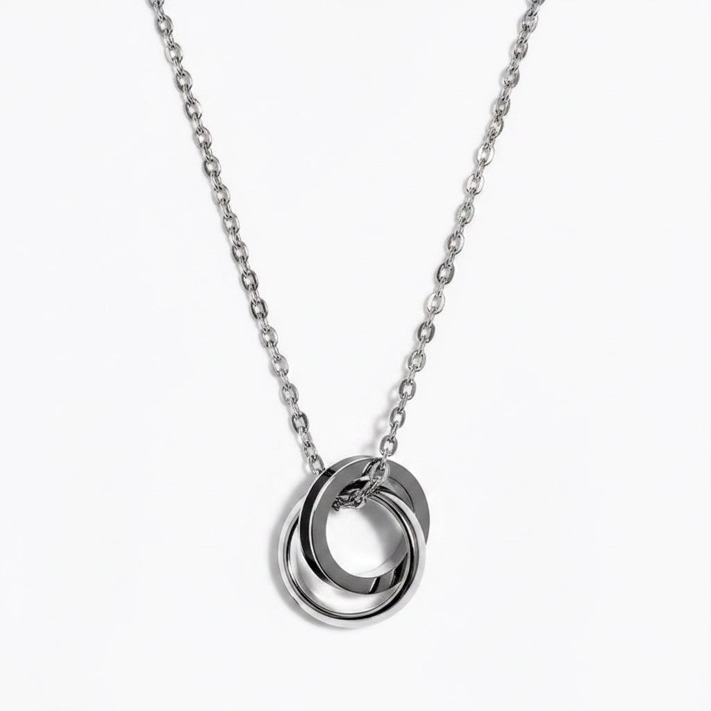 Interlocking Circles Pendant (Silver)