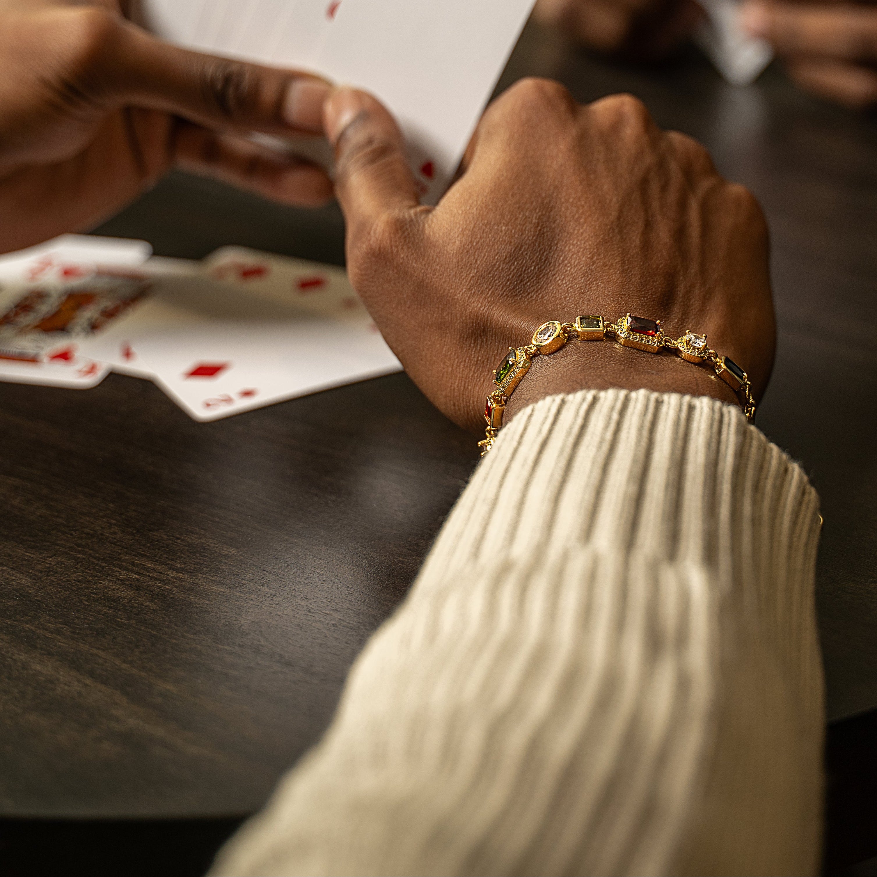 Gemstone Classic Bracelet 10mm (Gold)