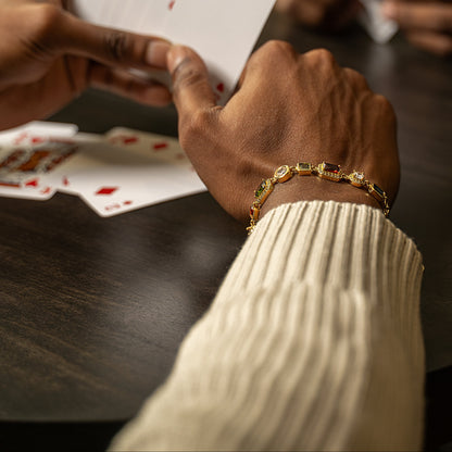 Gemstone Classic Bracelet 10mm (Gold)