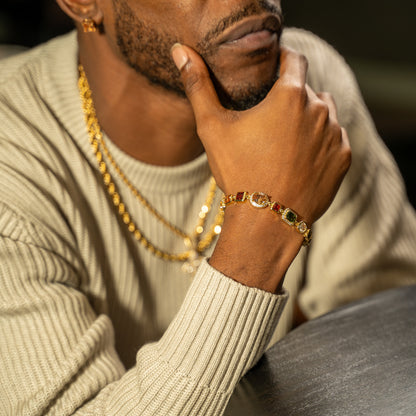 Gemstone Classic Bracelet 10mm (Gold)