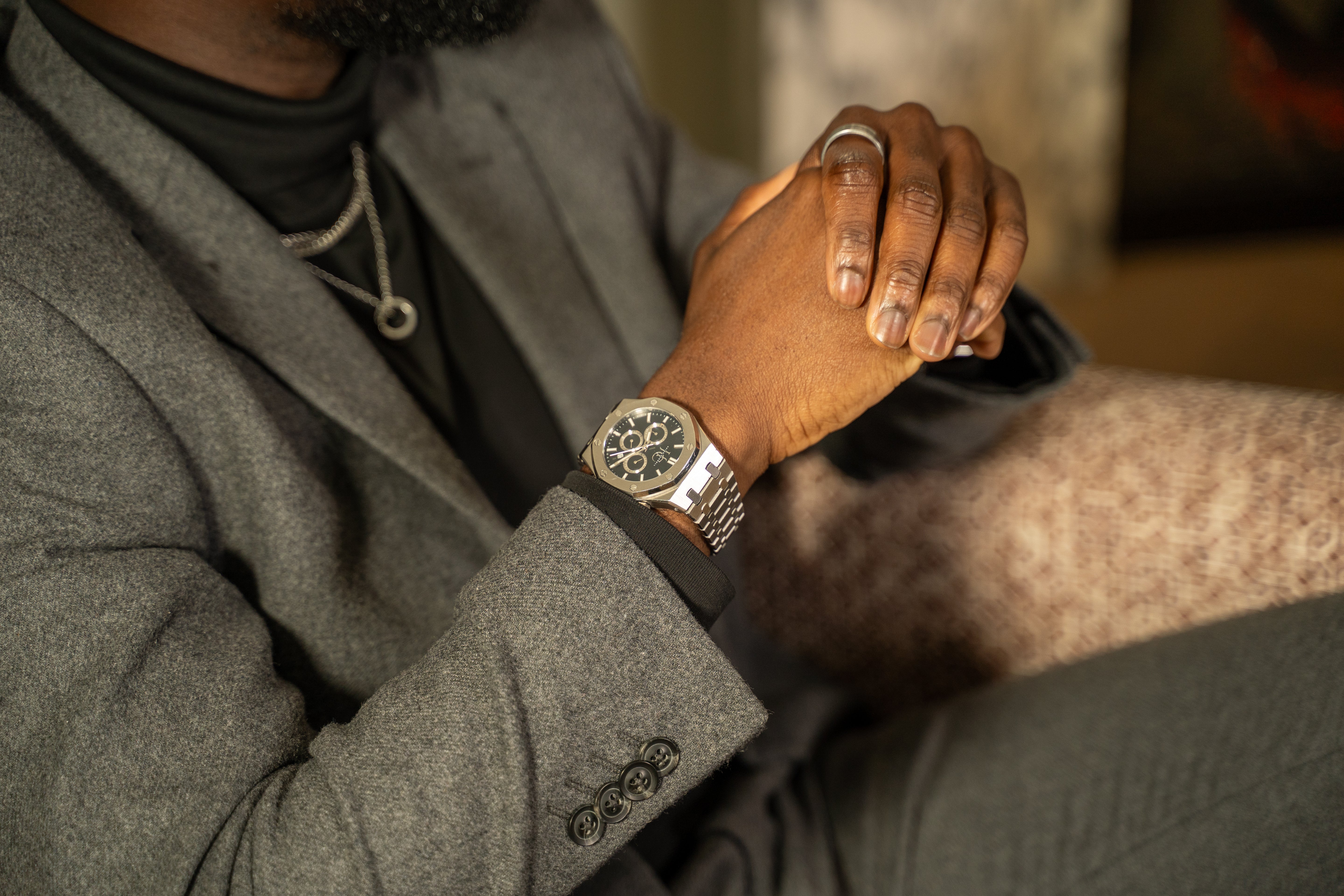 Hayes Carroll Classic Chronograph Watch (Silver)