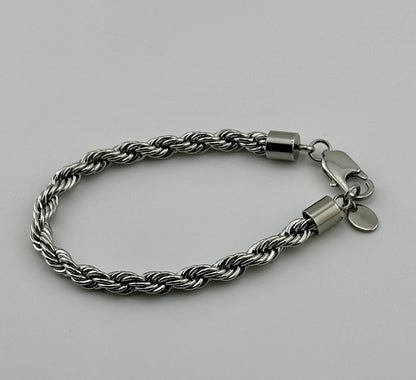 Rope Silver 6mm Bracelet