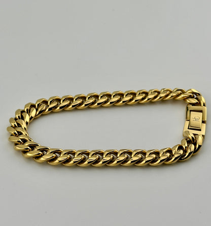Cuban Link Gold 8mm Bracelet