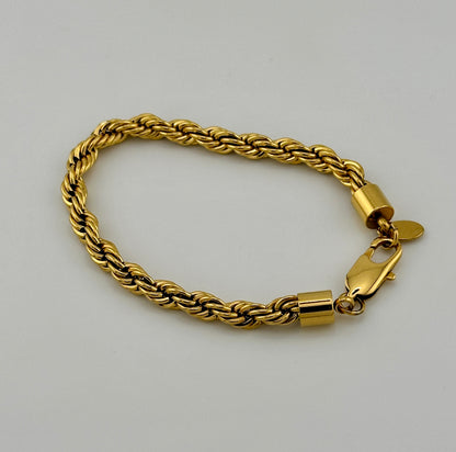 Rope Gold 6mm Bracelet