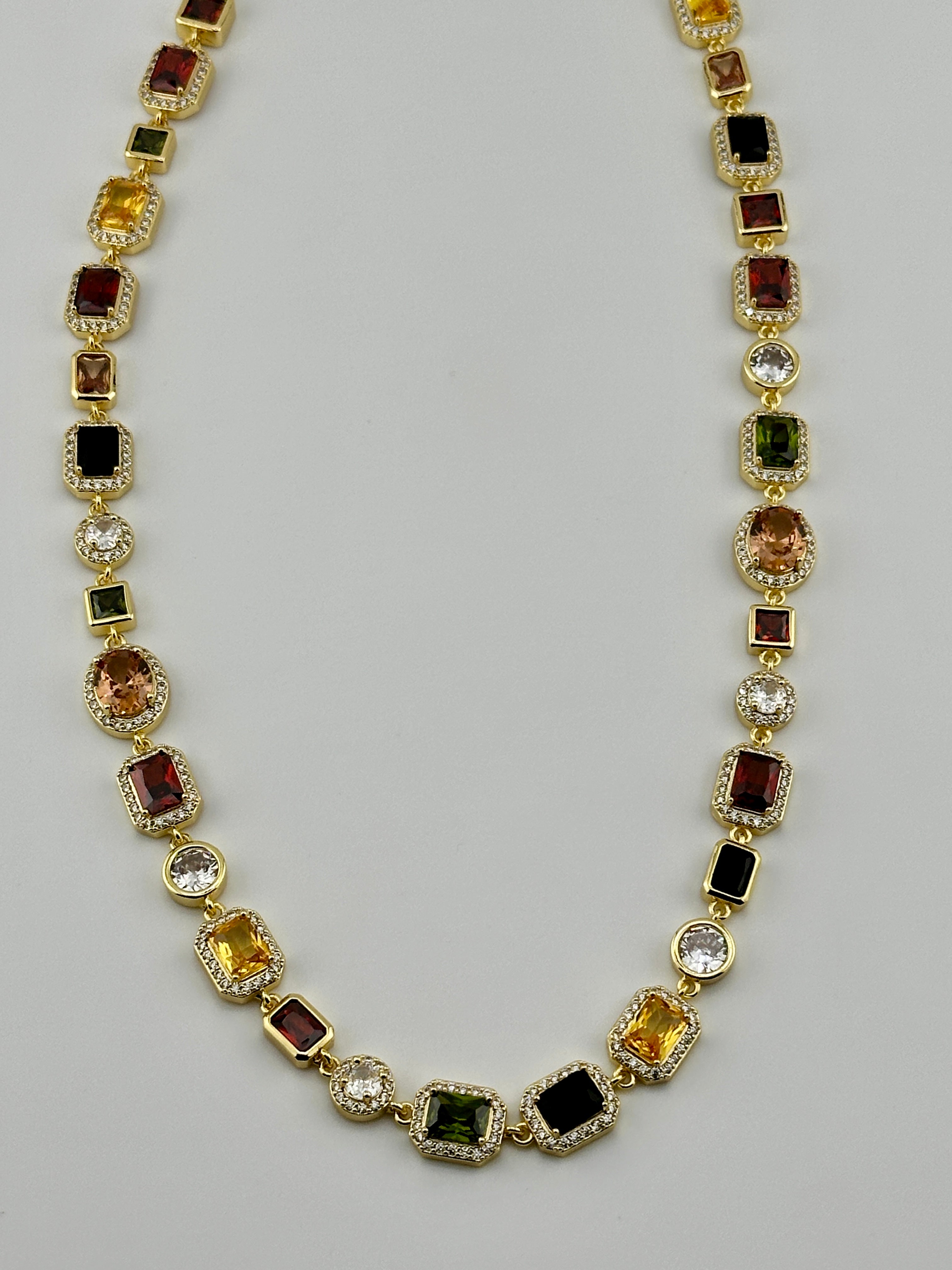 Gemstone Classic Necklace 10mm (Gold)