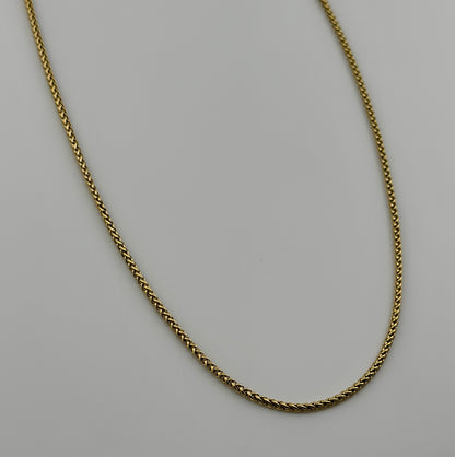 Wheat Gold 2mm Chain