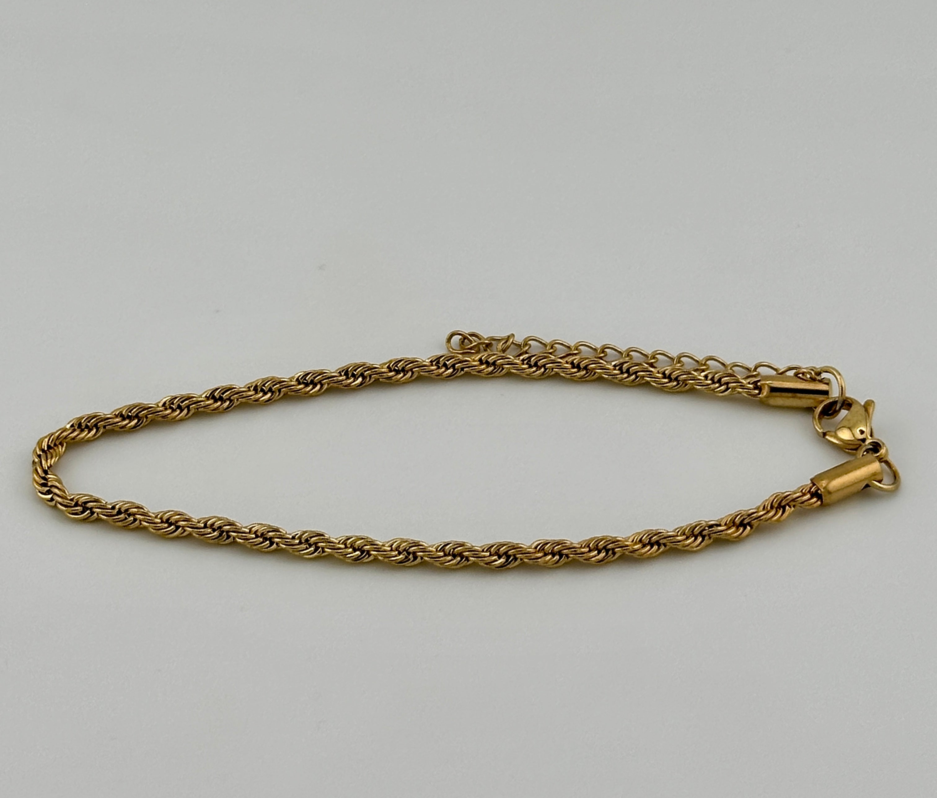 Rope Gold 3mm Bracelet