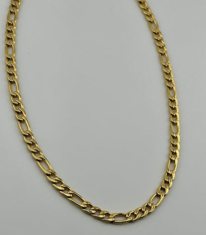 Figaro Gold 7mm Chain