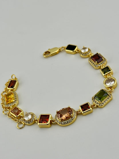 Gemstone Classic Bracelet 10mm (Gold)