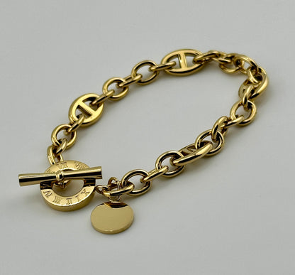 Cable & Marina Gold 8mm Bracelet