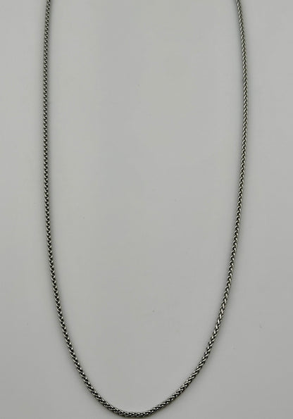 Wheat Silver 2mm Chain