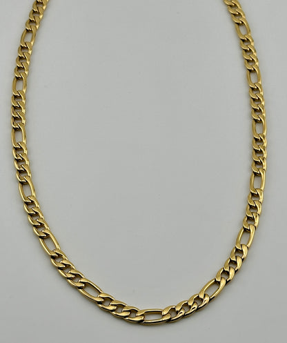 Figaro Gold 7mm Chain