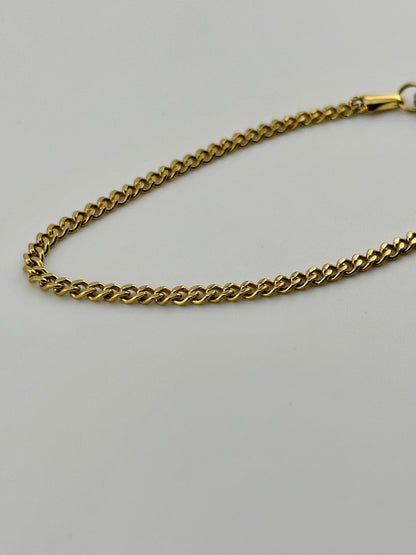 Cuban Link Gold 3mm Bracelet
