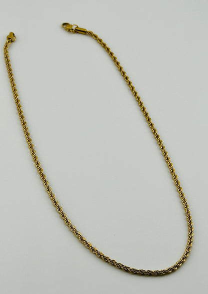 Rope Gold 3mm Chain