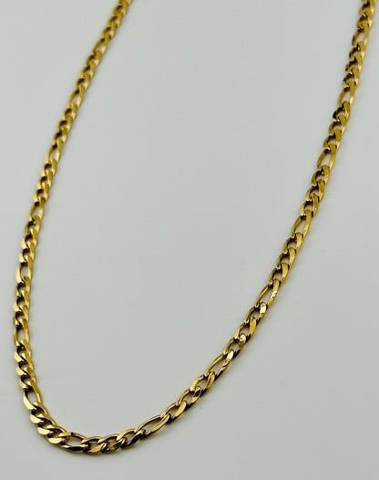 Figaro Gold 4mm Chain