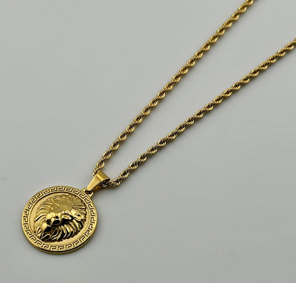 Lion Coin Pendant (Gold)