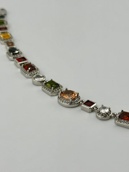 Gemstone Classic Necklace 10mm (Silver)