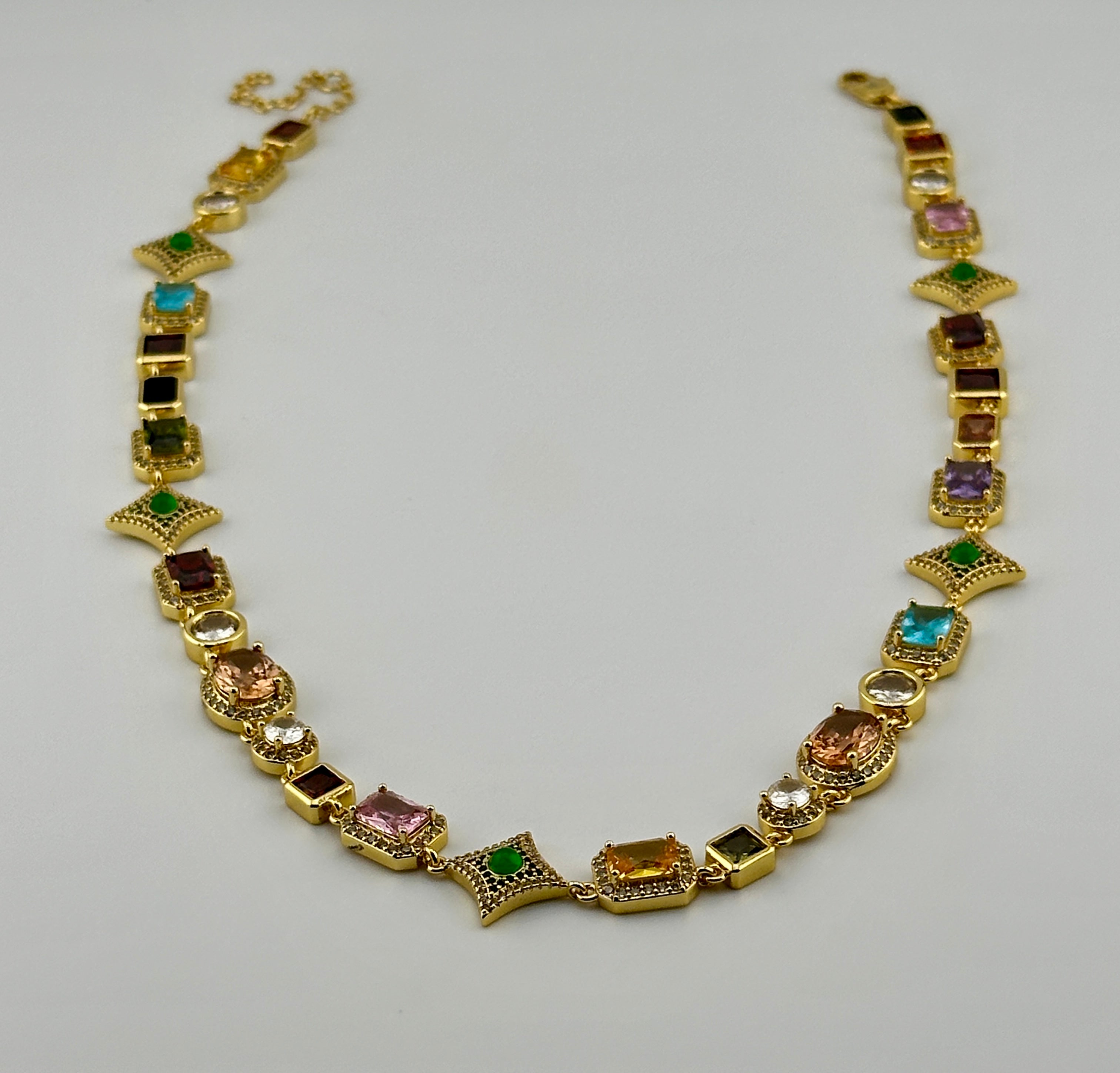 Gemstone Star Necklace 10mm (Gold)