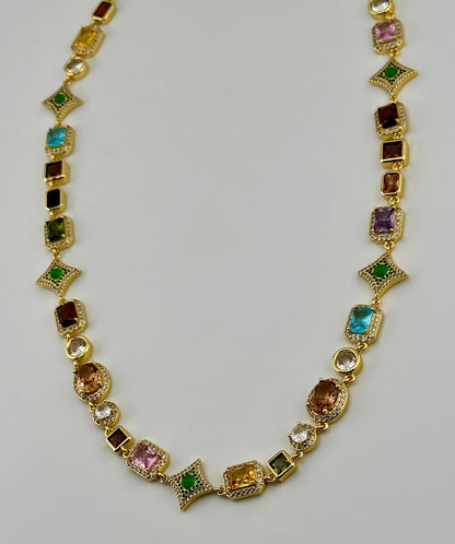 Gemstone Star Necklace 10mm (Gold)