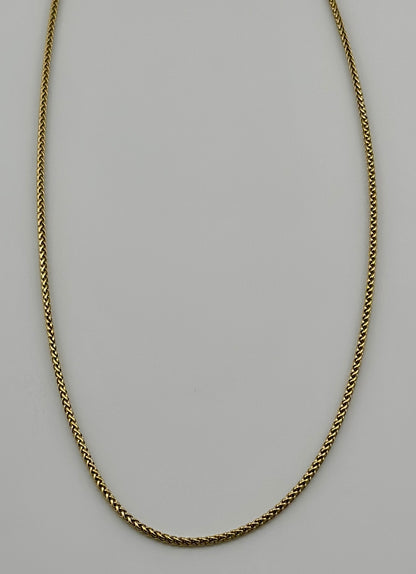 Wheat Gold 2mm Chain