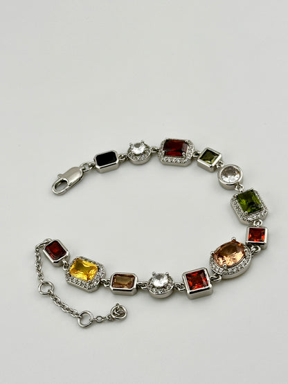 Gemstone Classic Bracelet 10mm (Silver)