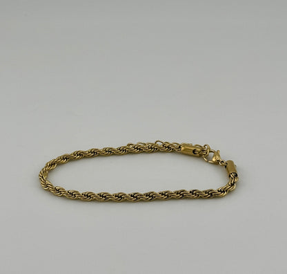 Rope Gold 4mm Bracelet