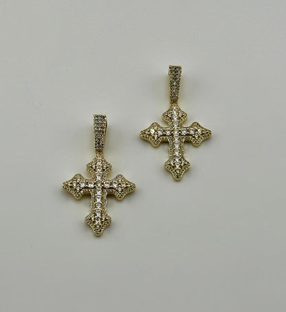 Iced Celtic Cross (Gold)