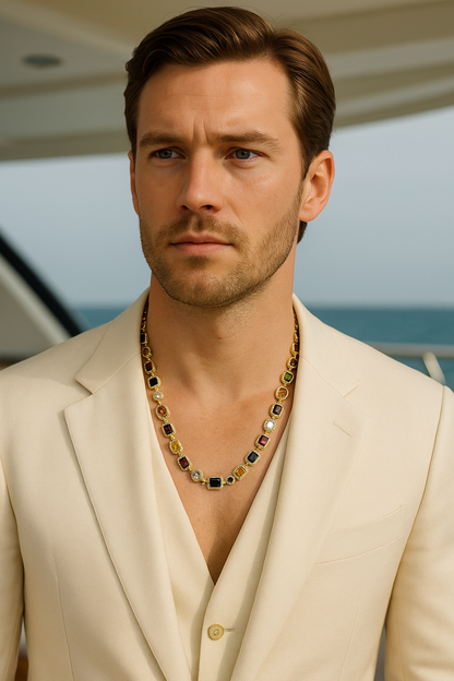 Gemstone Classic Necklace 10mm (Gold)