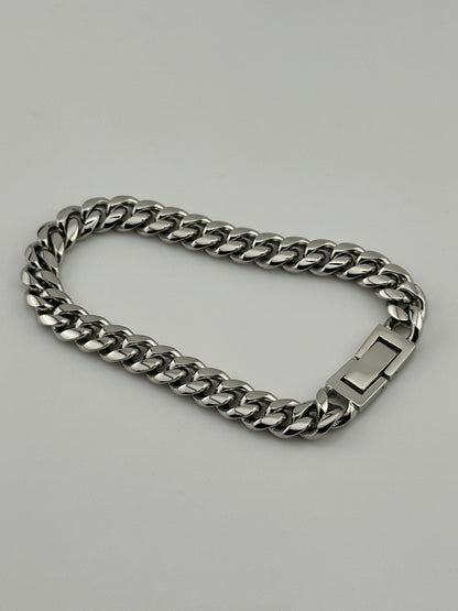 Cuban Link Silver 8mm Bracelet