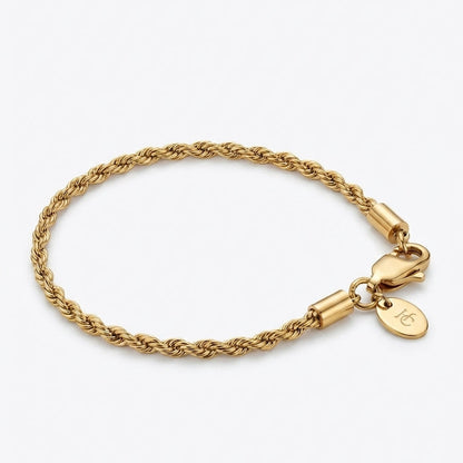 Rope Gold 3mm Bracelet