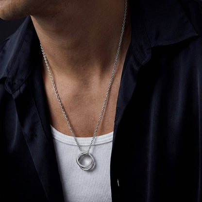 Interlocking Circles Pendant (Silver)