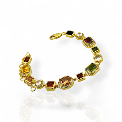 Gemstone Classic Bracelet 10mm (Gold)