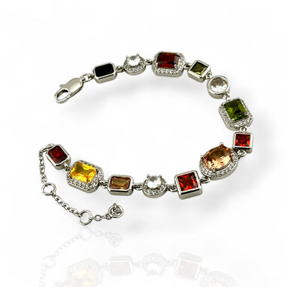 Gemstone Classic Bracelet 10mm (Silver)