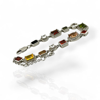 Gemstone Classic Bracelet 10mm (Silver)
