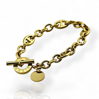 Cable & Marina Gold 8mm Bracelet