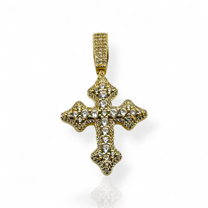 Iced Celtic Cross (Gold)