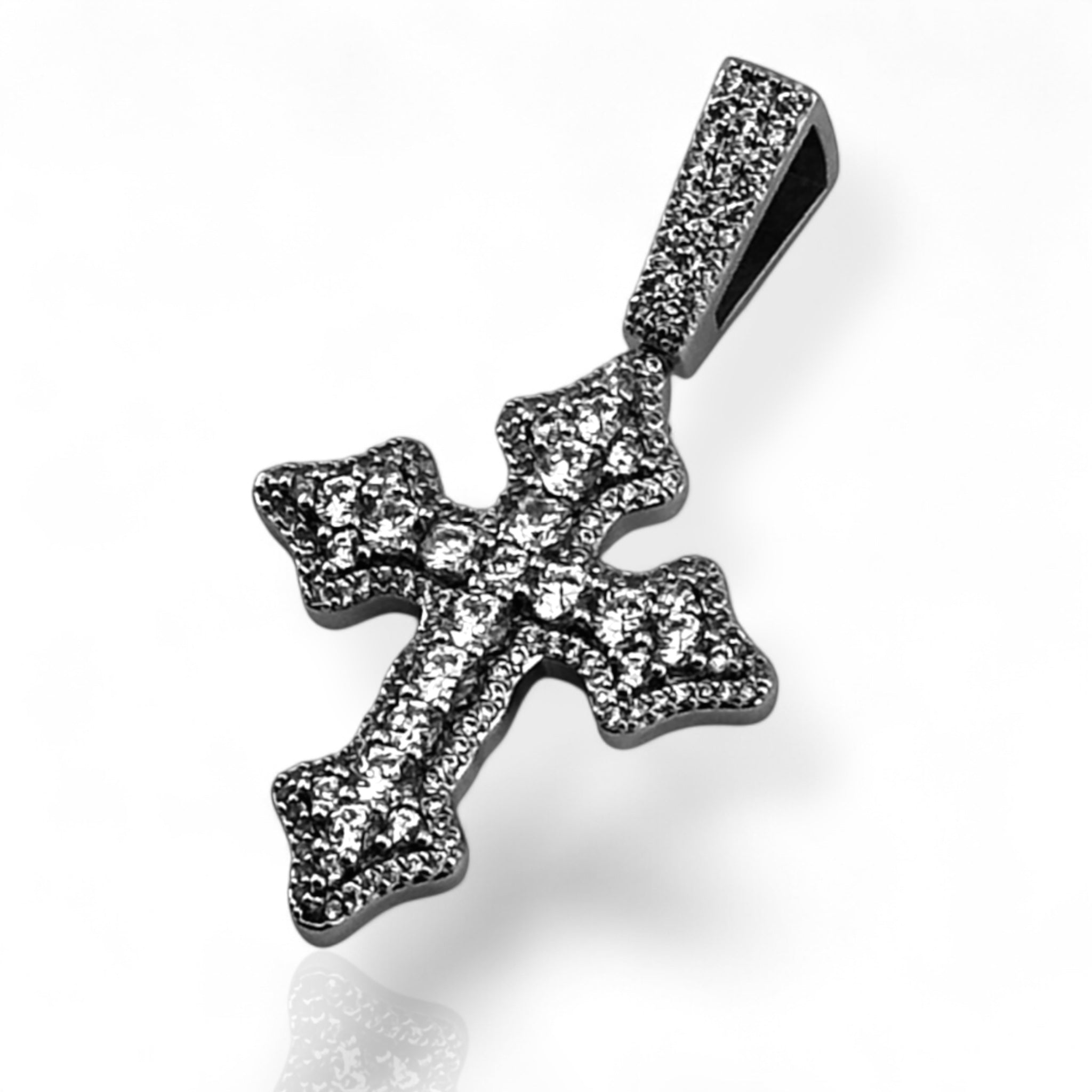 Iced Celtic Cross (Silver)